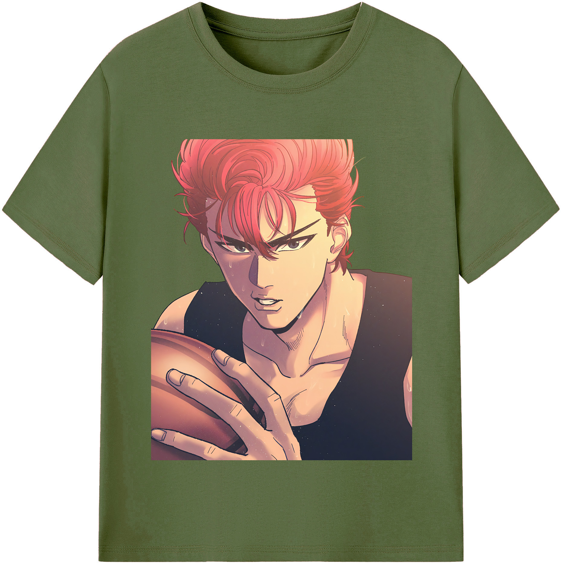 SLAM DUNK／スラムダンク 綿100％半袖Tシャツ（フロントプリント）